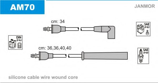 JANMOR AM70 Ignition Cable Kit
